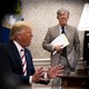 John Bolton, the national-security adviser, watches as President Donald Trump host the Romanian president in the Oval Office.