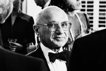 Black-and-white portrait of Friedman