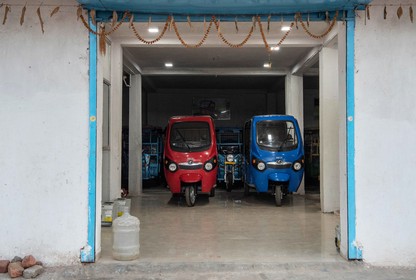 An image of two electric rickshaws