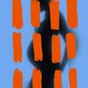 Illustration of a pregnant person with orange-paint tally marks