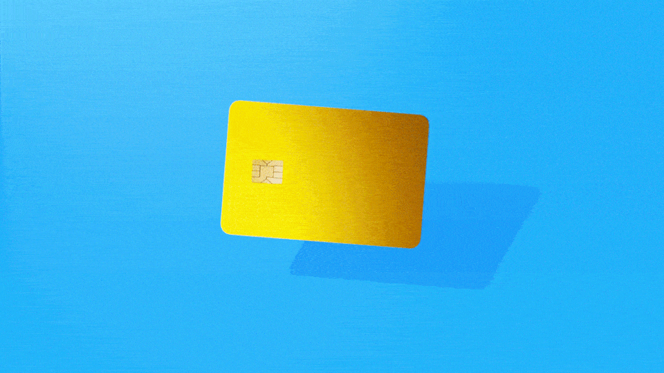 A shiny metal credit card