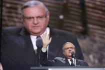 Arizona's Maricopa County Sheriff Joe Arpaio speaks at the Republican National Convention in July.