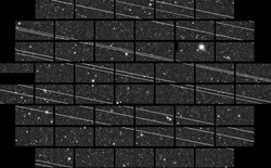 Starlink satellites streak through images captured by a telescope in Chile.