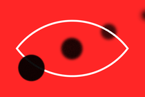 An illustration of an eyeball with faded circles