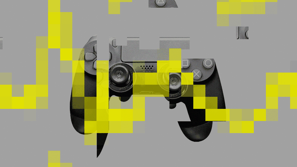 An illustration of a video-game controller