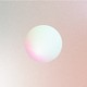 illustration of pastel pink-yellow sphere on pastel blue-pink background