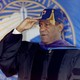 Bill Cosby wearing commencement dress