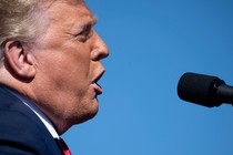 A photo of Donald Trump speaking