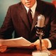 Illustration of a mid-20th-century newscaster