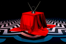 Illustration of TV set inspired by Twin Peaks