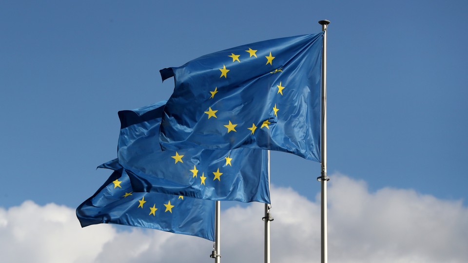 European Union flags