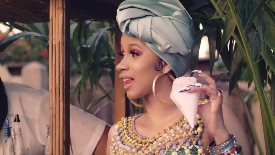 Cardi B in the video for her single "I Like It"