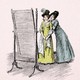 two women looking in the mirror