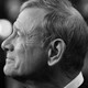 Black and white photo of Chief Justice John Roberts