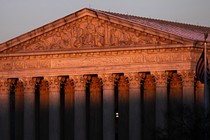 Supreme Court building in golden light