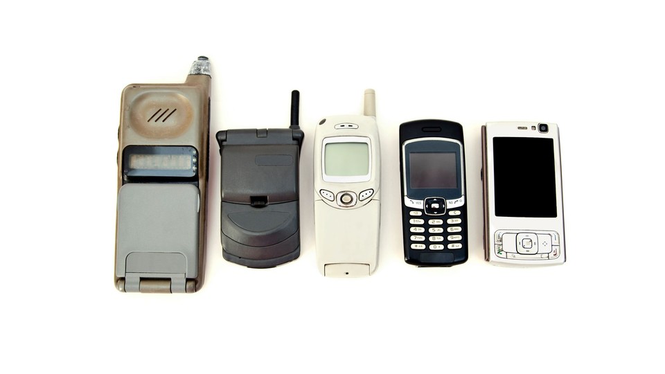 Cell phone variety from old obsolete to modern equipment (EduLeite / Getty)