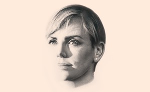 sketch of Charlize Theron