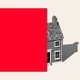 a house half-covered by a red box