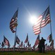 A field of American flags