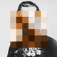 An image of a Nazi soldier overlaid with a mosaic of brown tiles