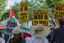 A photo of an anti-war protest in Washington, D.C.