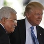 U.S. President Donald Trump welcomes Palestinian President Mahmoud Abbas at the White House in Washington D.C. on May 3, 2017.
