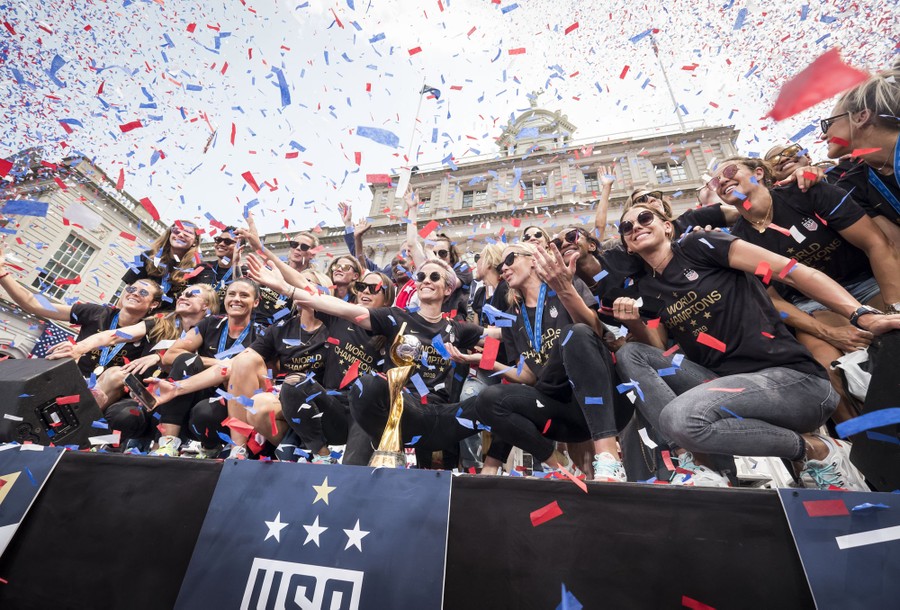 Photos of the 2019 Women's World Cup Champions Victory TickerTape