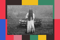 Samara, a girl in a long white dress and with long black hair covering her face, exits a well in "The Ring."