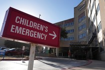 Covenant Children's Hospital is pictured from outside the emergency entrance on Wednesday, Feb. 26, 2025, in Lubbock, Texas.