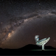The Milky Way curves over the MeerKAT telescope in South Africa