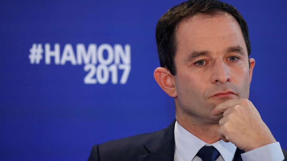 France's Socialist presidential candidate Benoît Hamon attends a news conference in Paris, France on March 10, 2017. 