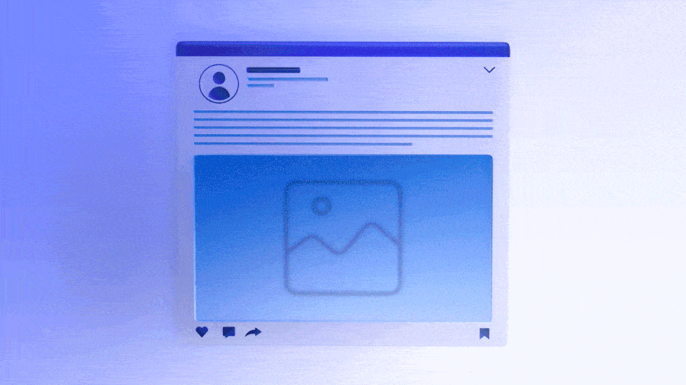 Sticky notes cover a social-media post