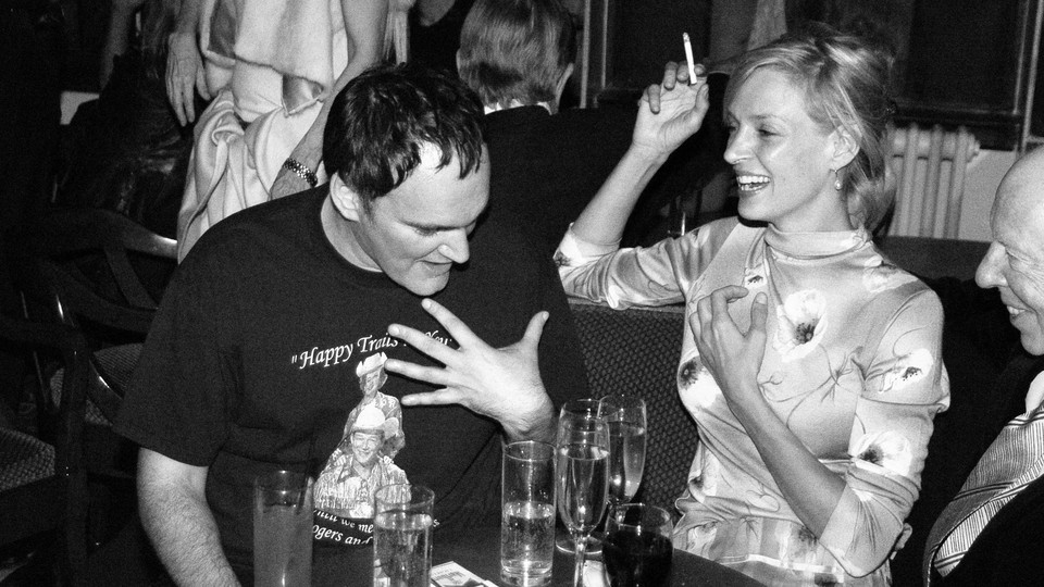 image of Quentin Tarantino and Uma Thurman at the Chateau Marmont