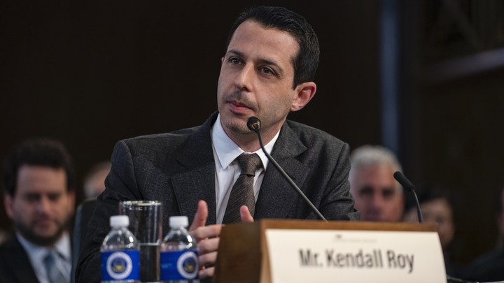 Kendall Roy gives testimony in the 'DC' episode of 'Succession.'