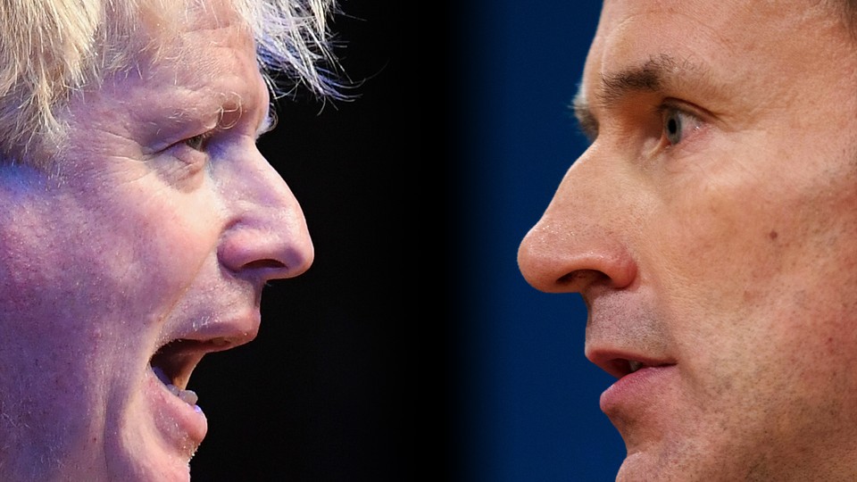 Boris Johnson and Jeremy Hunt participate in a BBC debate as they compete to replace Theresa May as British prime minister.