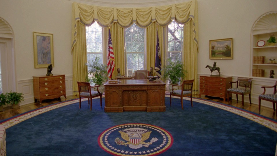 The Oval Office, shown in 1993
