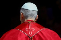 A photo of Pope Leo looking away from the camera