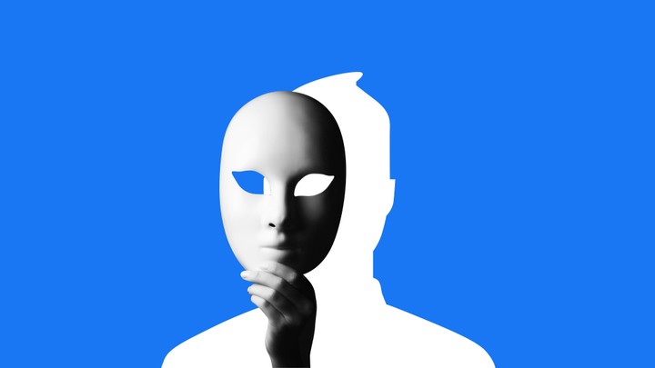 Facebook avatar with a mask over it