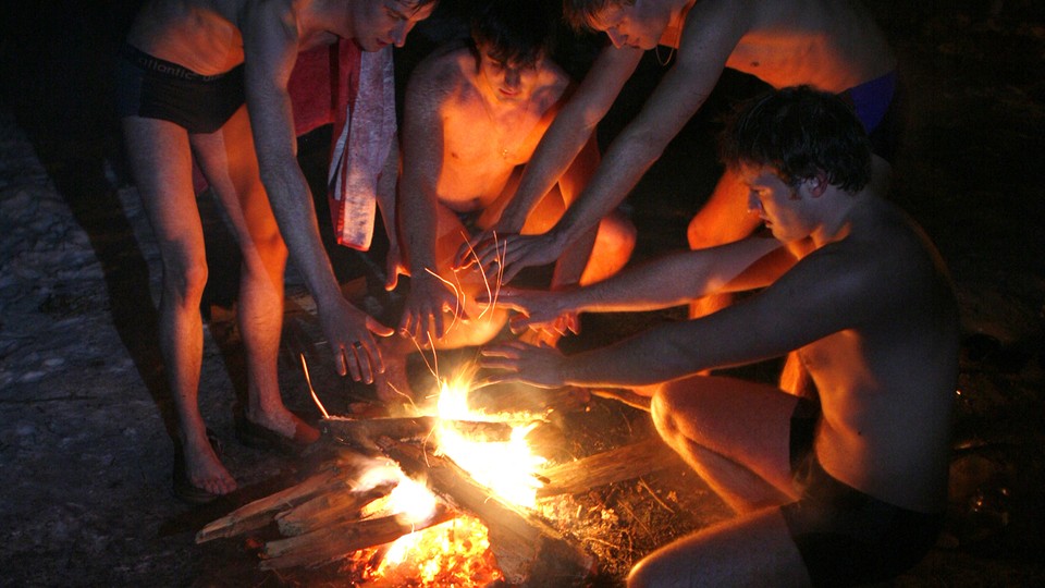 People around a fire