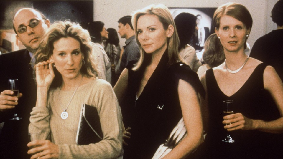 Willie Garson, Sarah Jessica Parker, Kim Cattrall, and Cynthia Nixon in "Sex and the City"