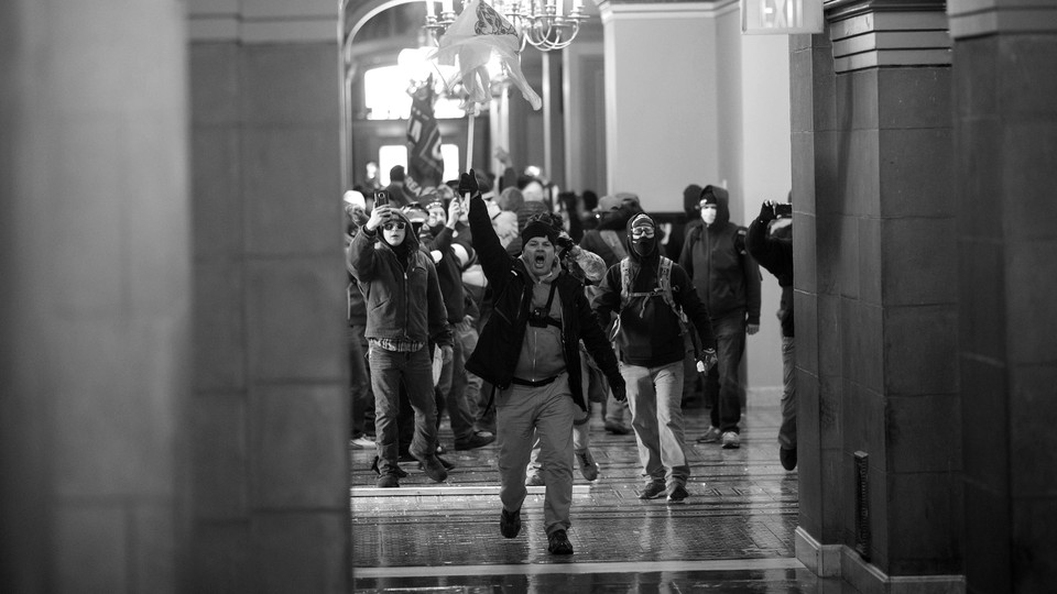 Protesters storm the Capitol.