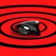 An illustration of concentric circles centered around a conference call microphone.