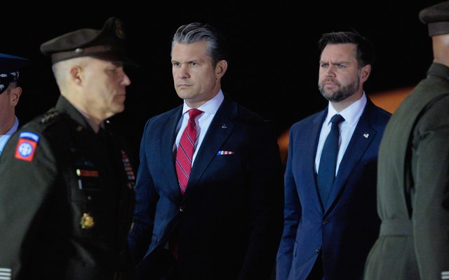 a photo of Pete Hegseth and JD Vance