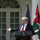 President Trump and King Abdullah of Jordan during a White House press conference Thursday