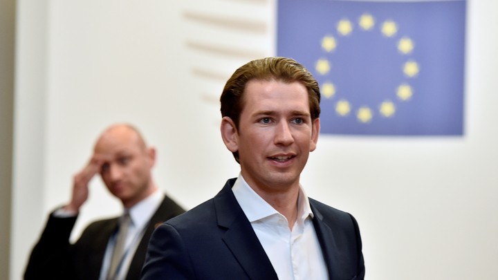 Austrian Chancellor Sebastian Kurz leaves a European Union leaders summit in Brussels, Belgium, June 29, 2018.