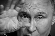 Close-up picture of Putin