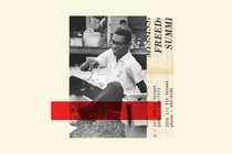 collage with 1960s photo of young Black male student receiving books