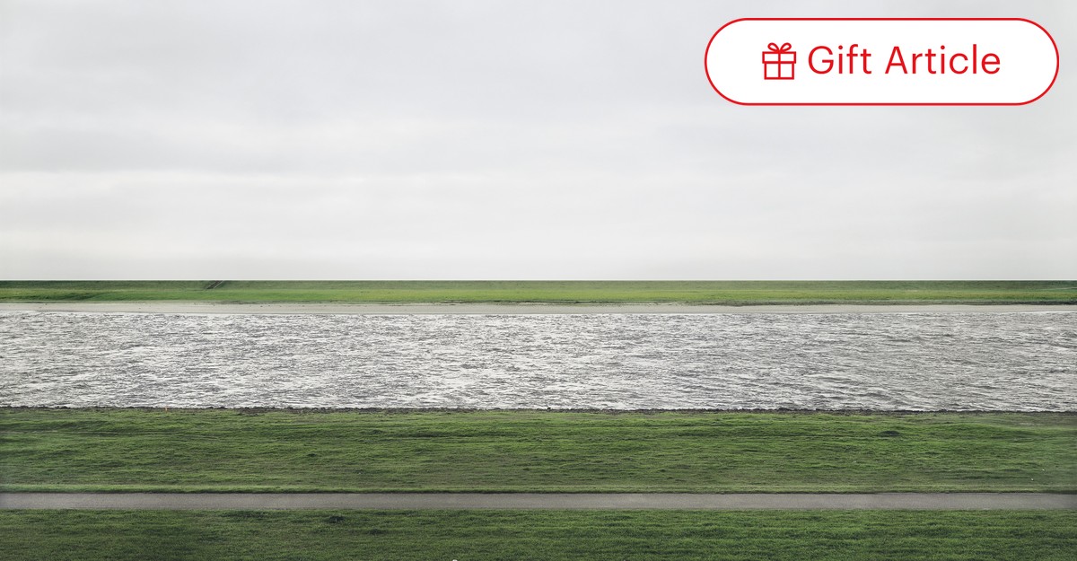 ANDREAS GURSKY サイン入り写真『Rhein II』ANDREAS GURSKY サイン入り