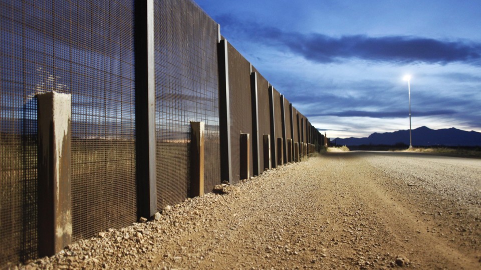 The Arizona-Mexico border fence