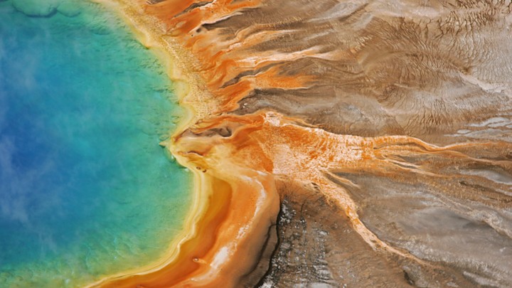 Yellowstone's rainbow-colored Grand Prismatic Spring